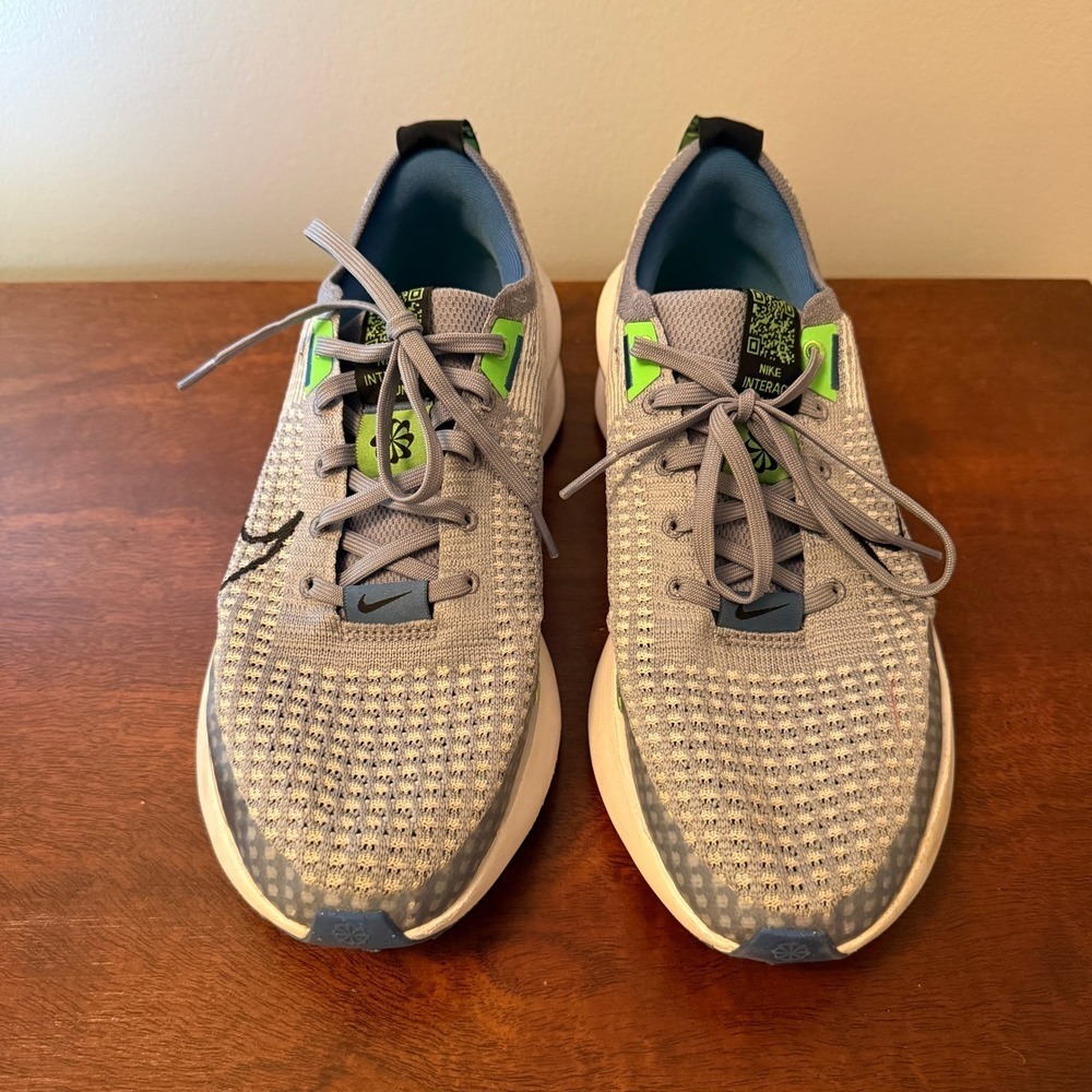 Nike Interact Run Men's Size 8 Blue Gray Green Running Sneakers Athletic Shoes - Picture 3 of 6